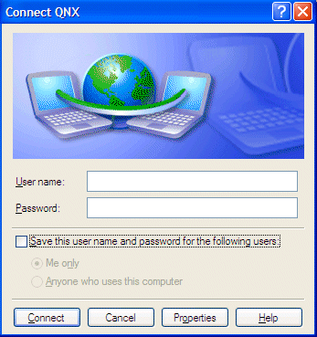 Establishing a network connectionusing login credentials