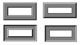 Light sources for a beveled box