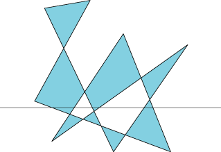 A filled, overlapping polygon